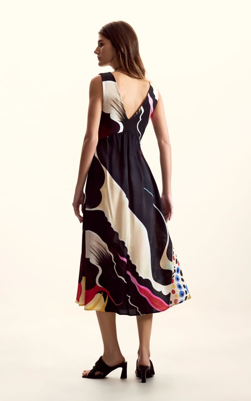 Desigual- Midi Dress in Christian Lacroix Designed Print