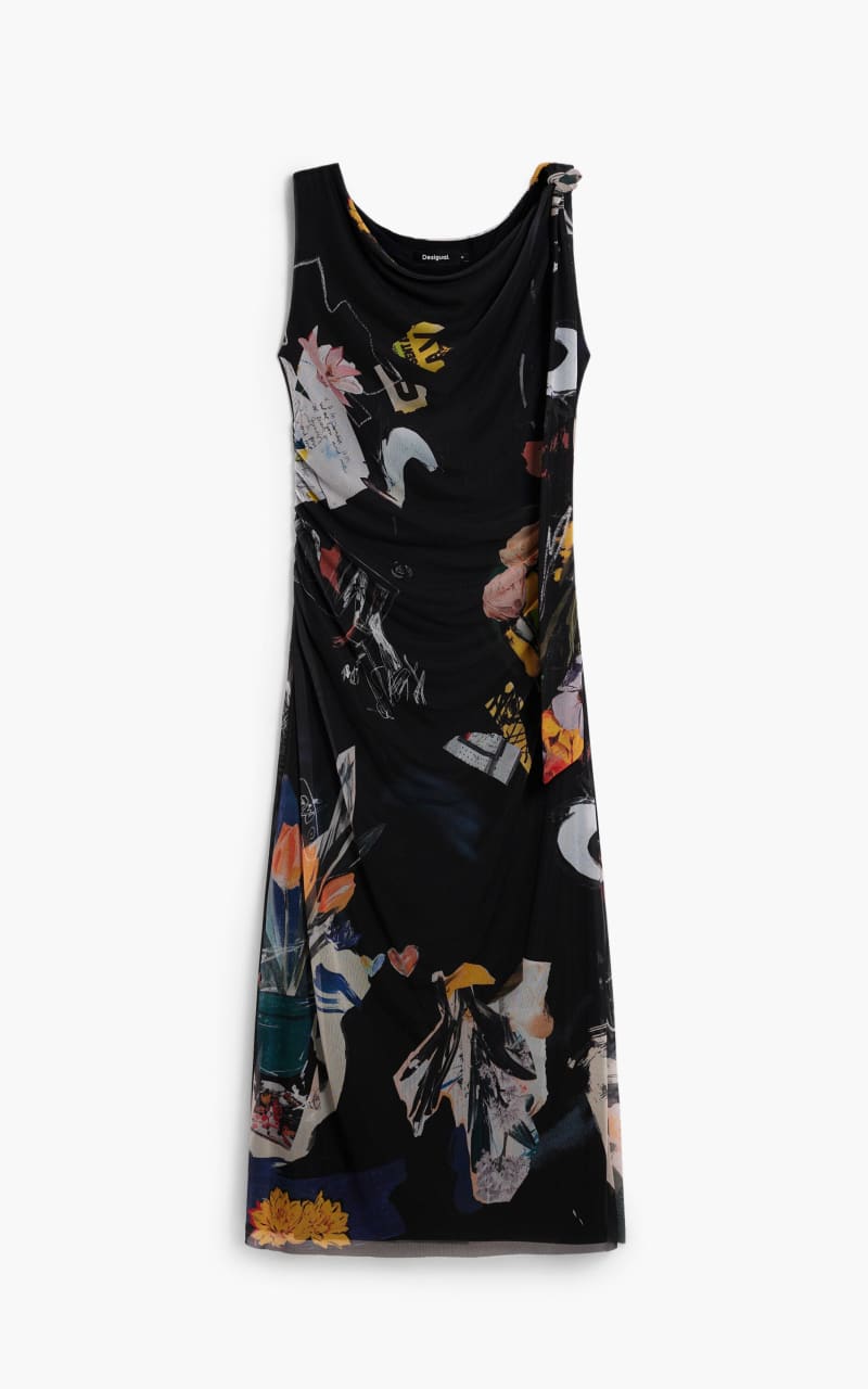 Desigual- One Shoulder Midi Collage Dress - DRESS