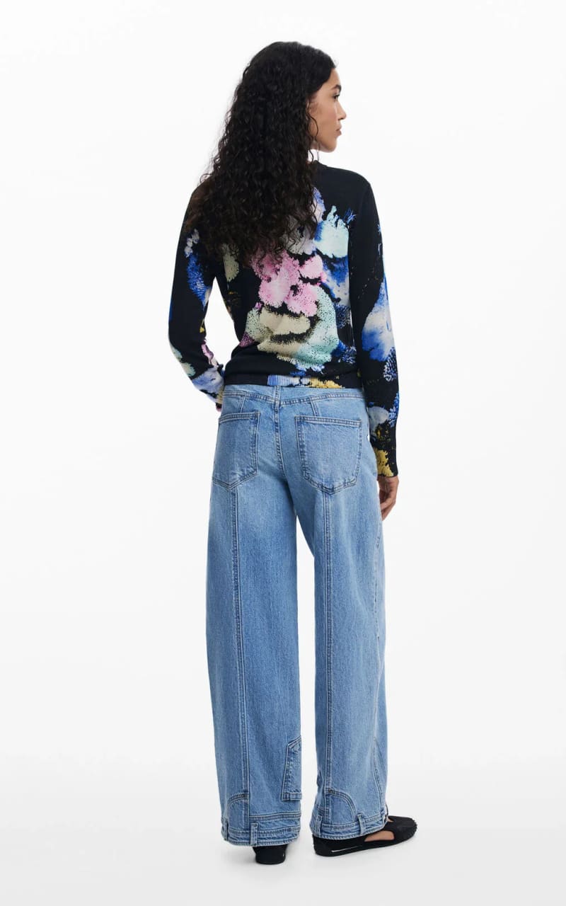 Desigual- Thin Gauge Floral Sweater - SWEATER & SWEATSHIRT