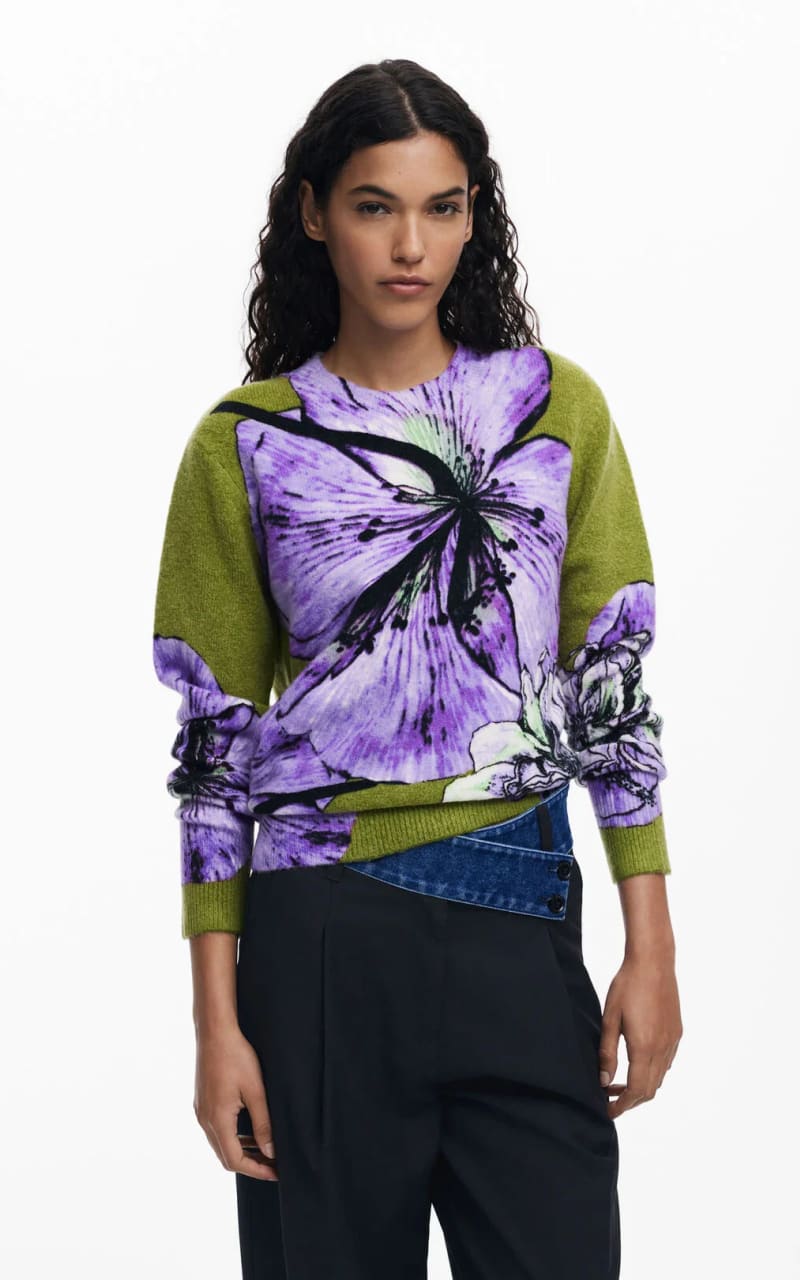 Desigual- Thin Gauge Lilas Sweater - SWEATER & SWEATSHIRT