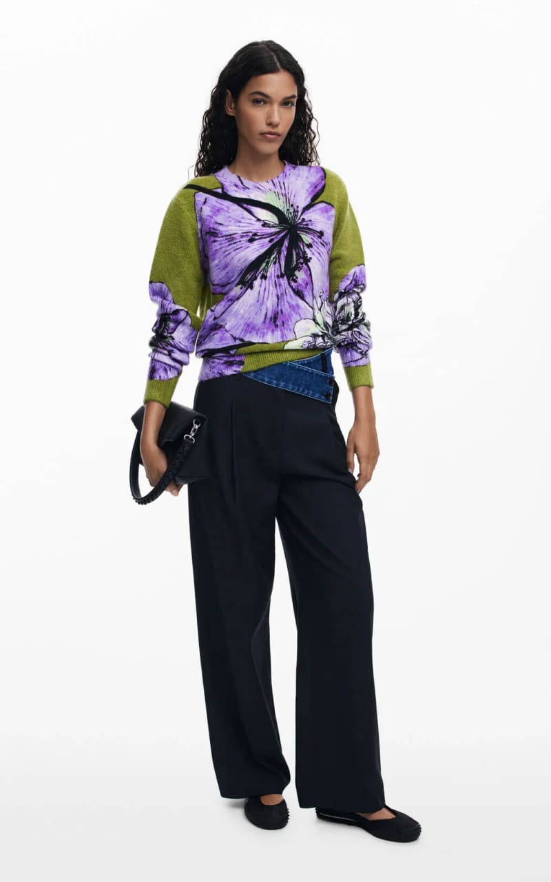 Desigual- Thin Gauge Lilas Sweater - SWEATER & SWEATSHIRT