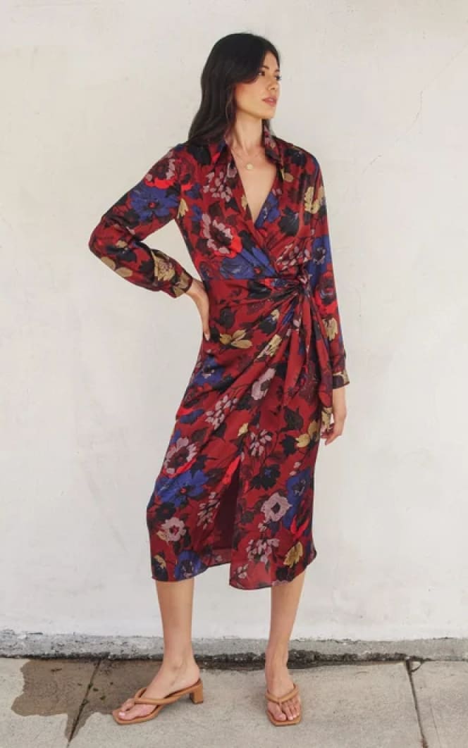 Dress Forum- Fireplace Midi Shirt Wrap