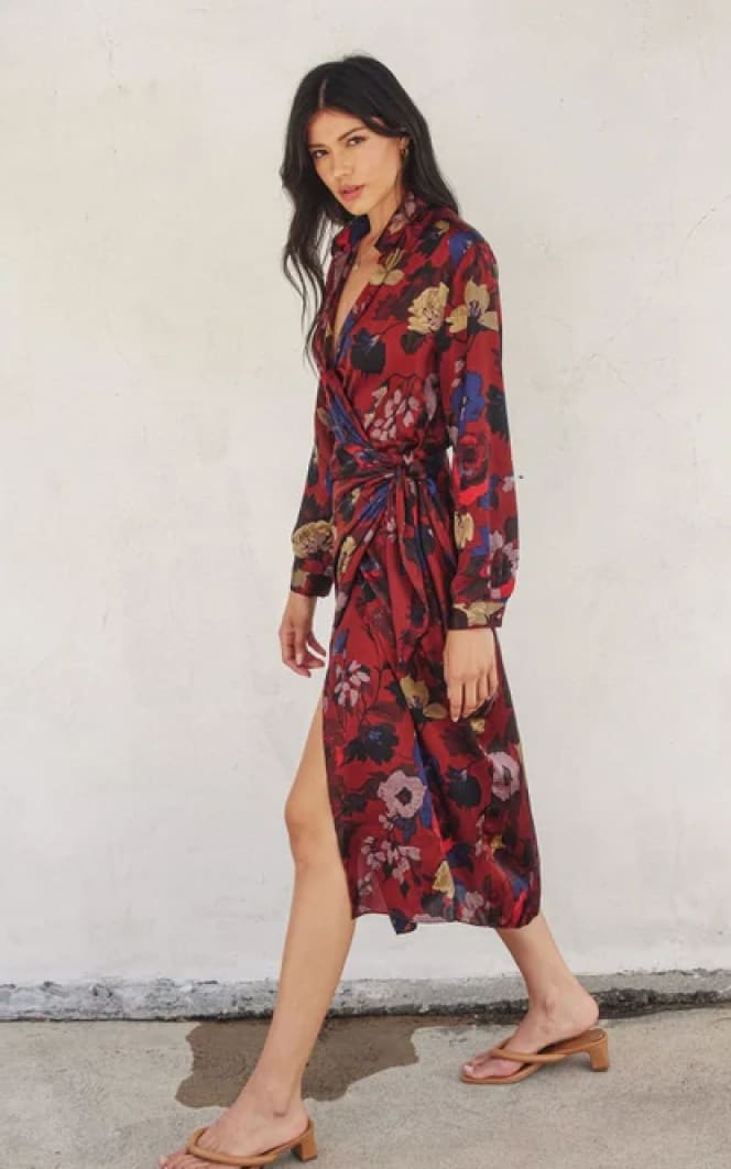 Dress Forum- Fireplace Midi Shirt Wrap