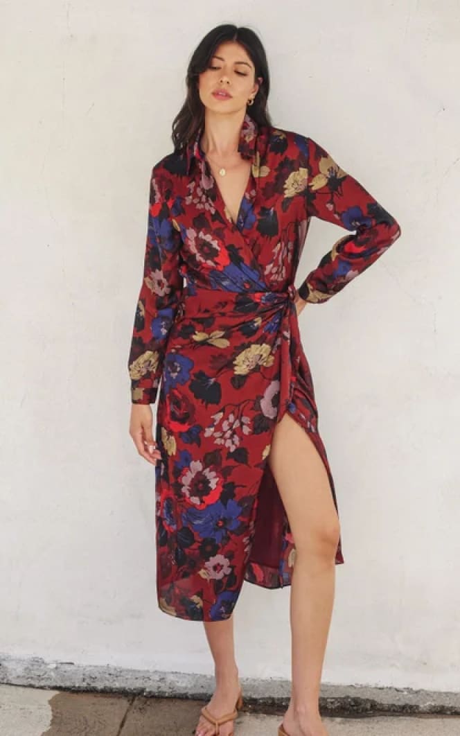 Dress Forum- Fireplace Midi Shirt Wrap