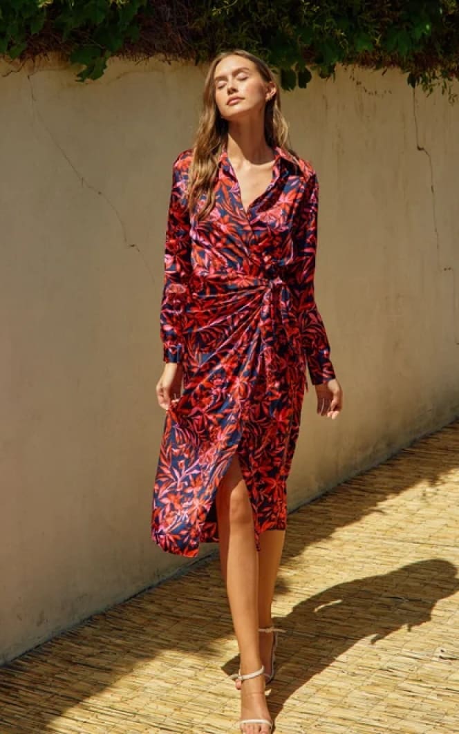 Dress Forum- Floral Print Shirt Midi