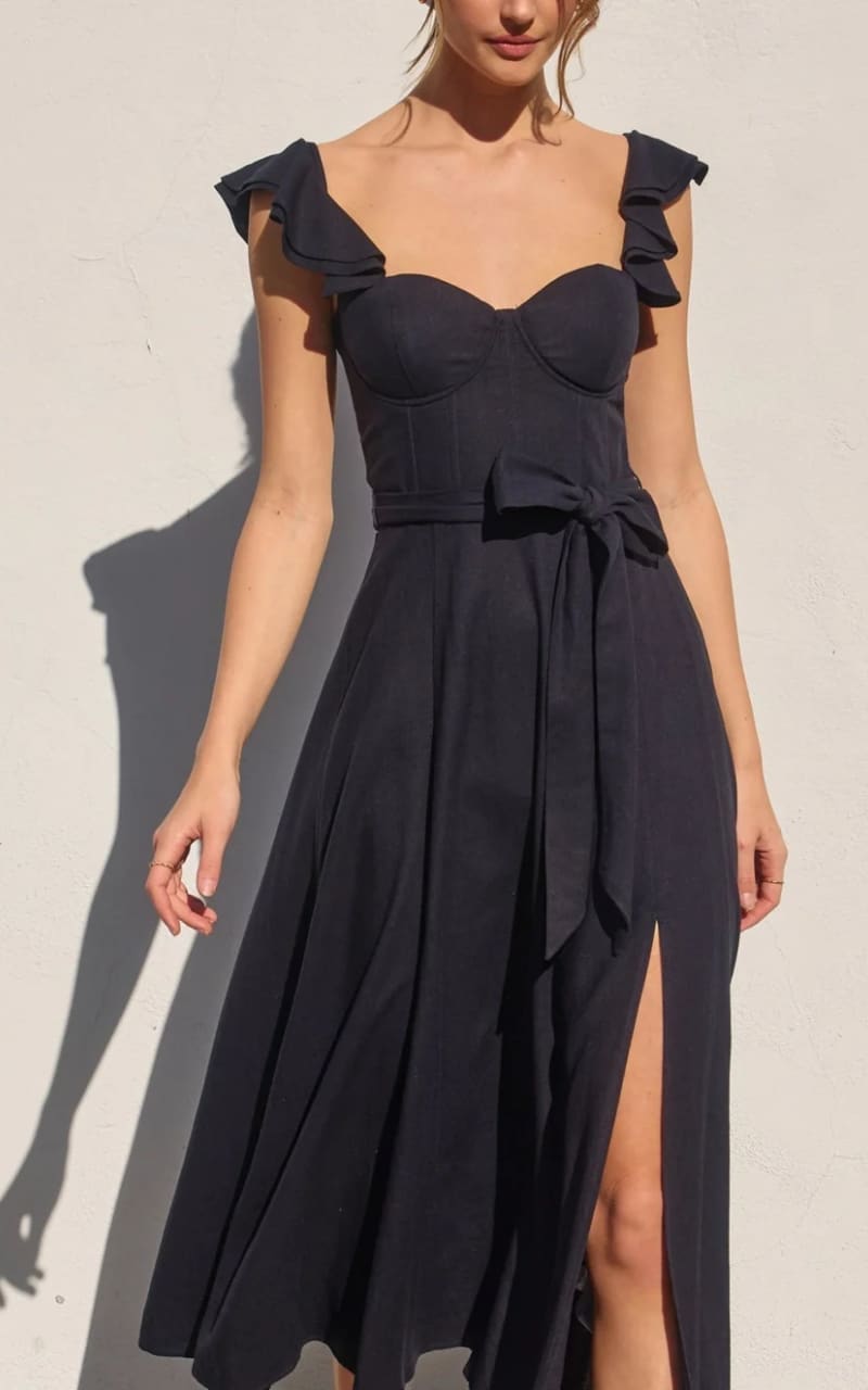 Dress Forum- Heaven Sent Corset Flutter in Navy - DRESS