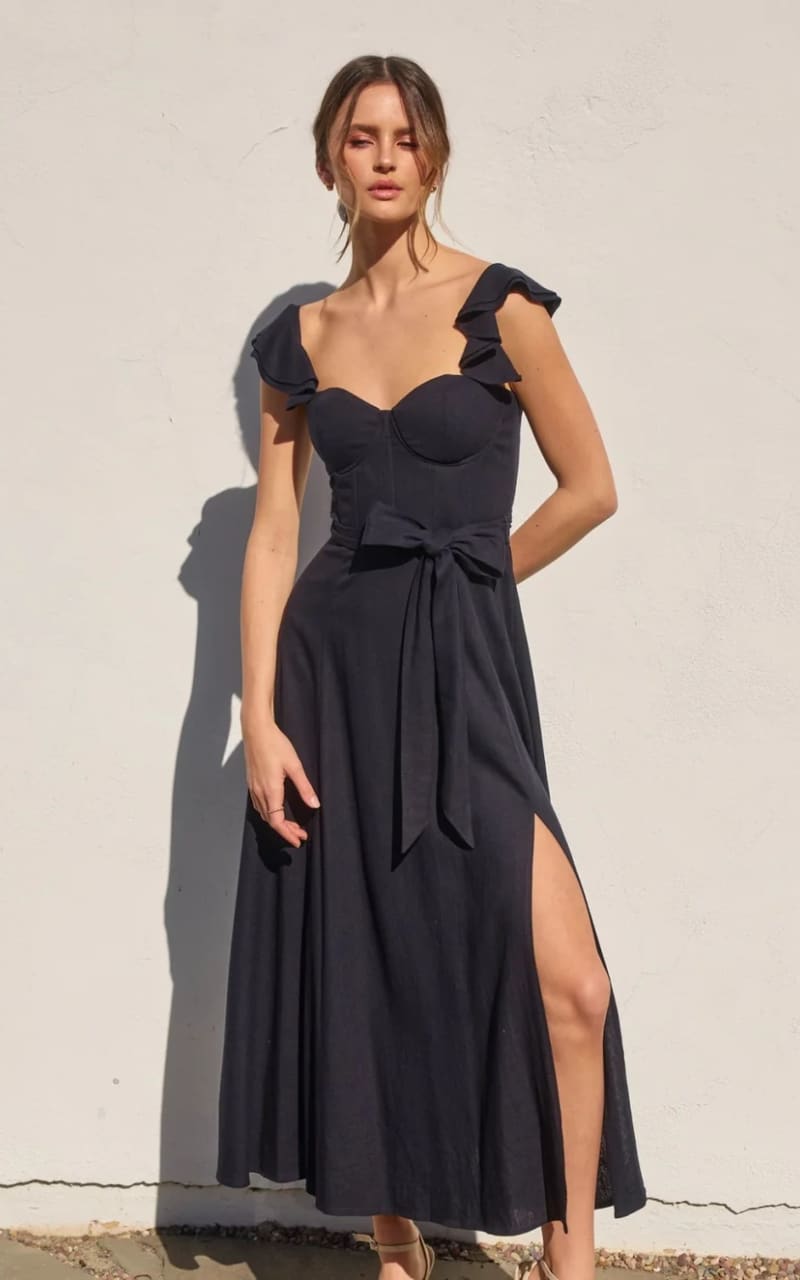 Dress Forum- Heaven Sent Corset Flutter in Navy - DRESS