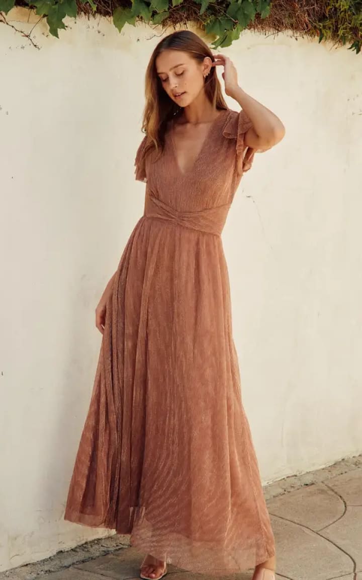micro pleated dress Asymmetrical Hand Micro Pleated Dress