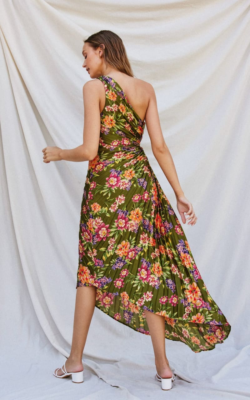 Dress Forum - Garden Party Asymmetrical Pleated Maxi - DRESS