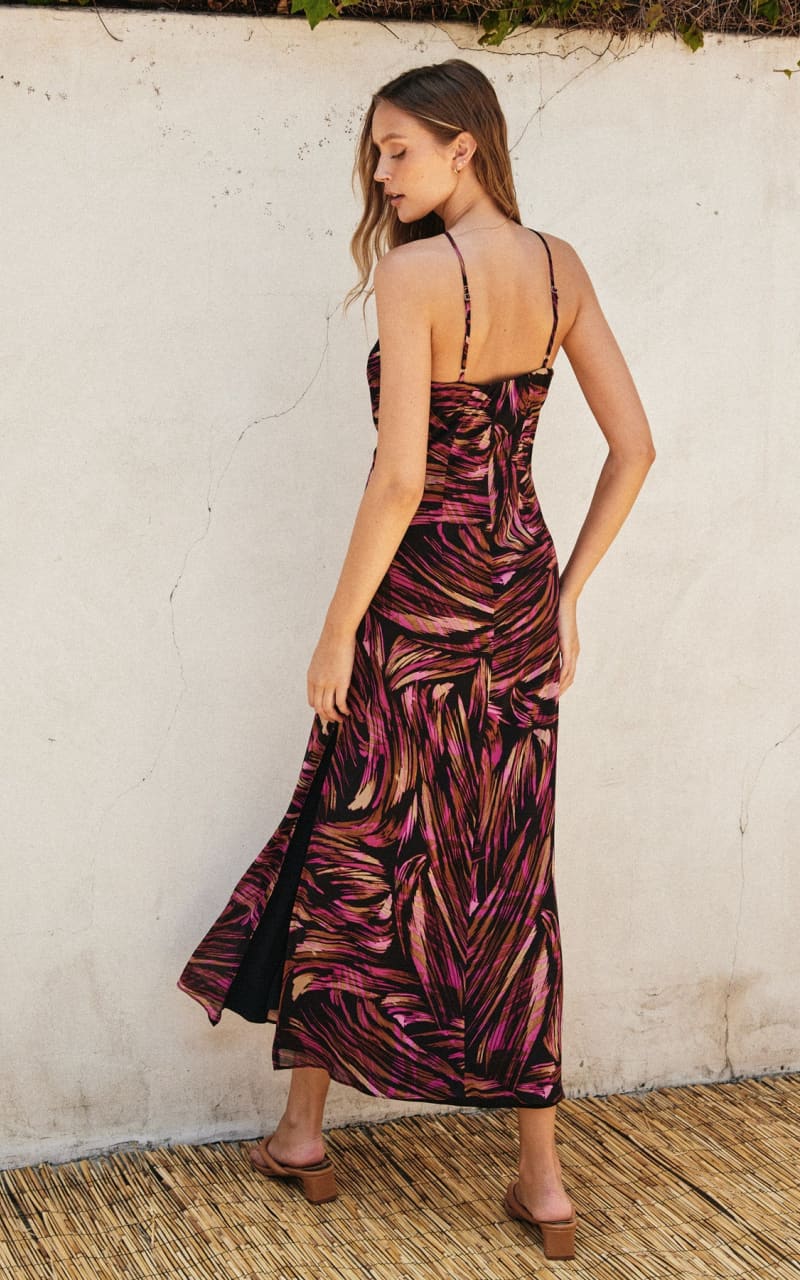 Dress Forum - Lights Out Halter Neck Maxi in Plum Ochre