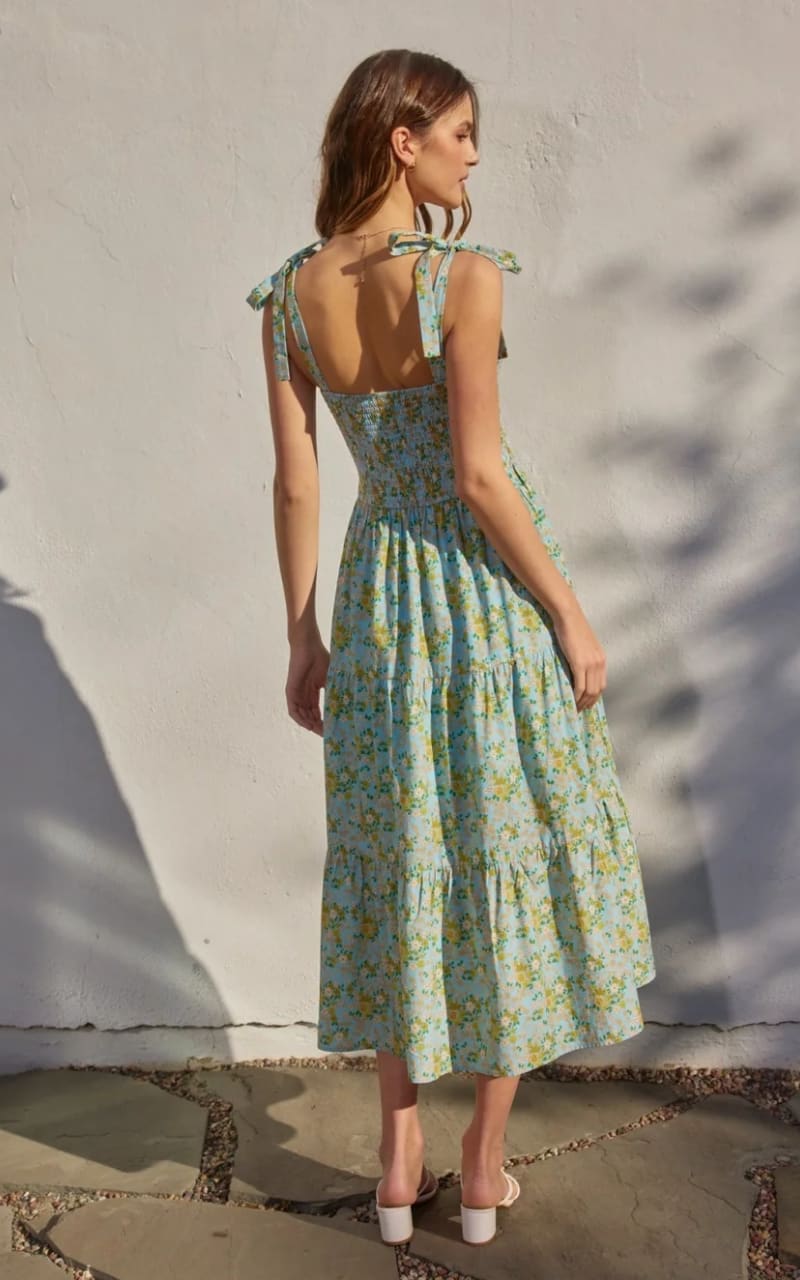 Dress Forum - Pleasing Smocked Top Tiered Midi - DRESS