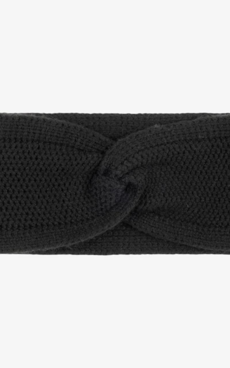 Echo- Brioche Honeycomb Headband - Black - Cold Weather
