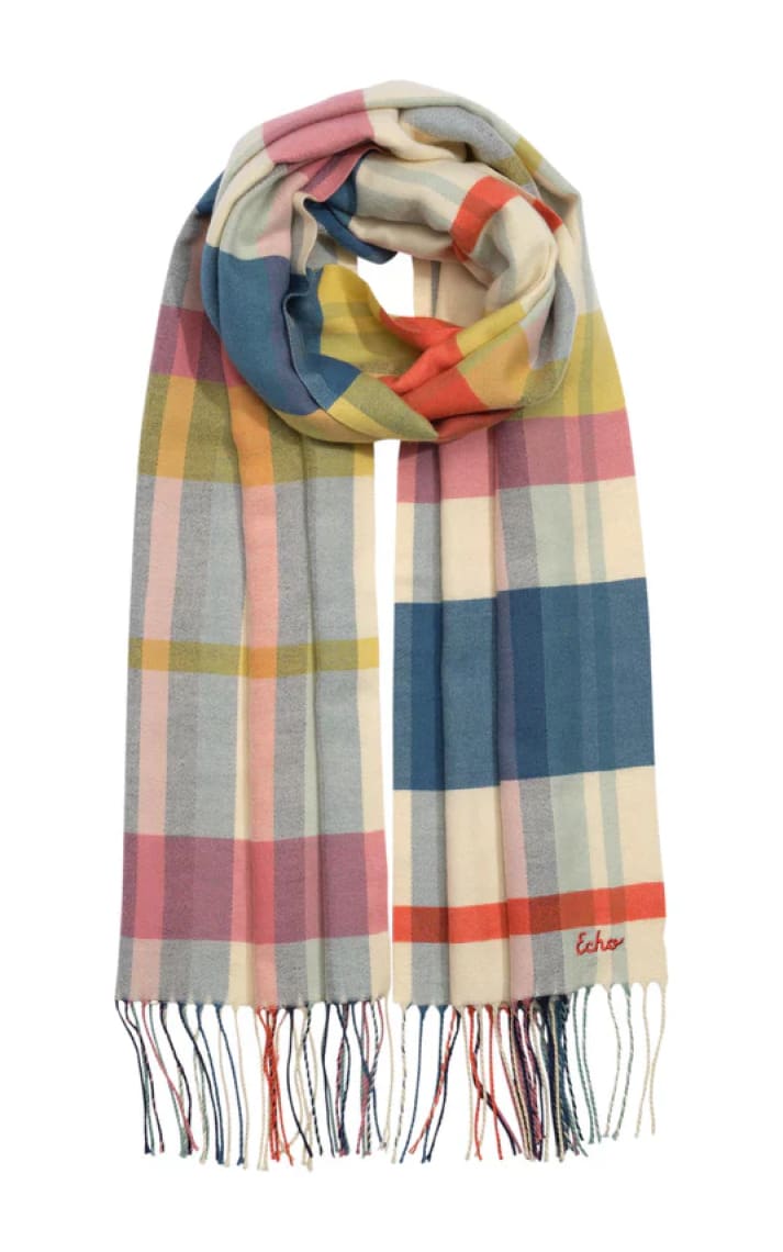 Echo-Central Park Plaid Scarf - Multicolor - Cold Weather