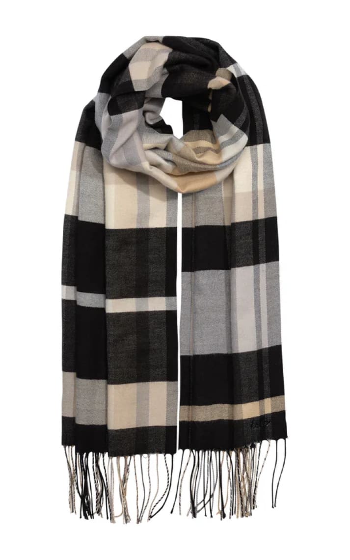 Echo-Central Park Plaid Scarf - Black - Cold Weather