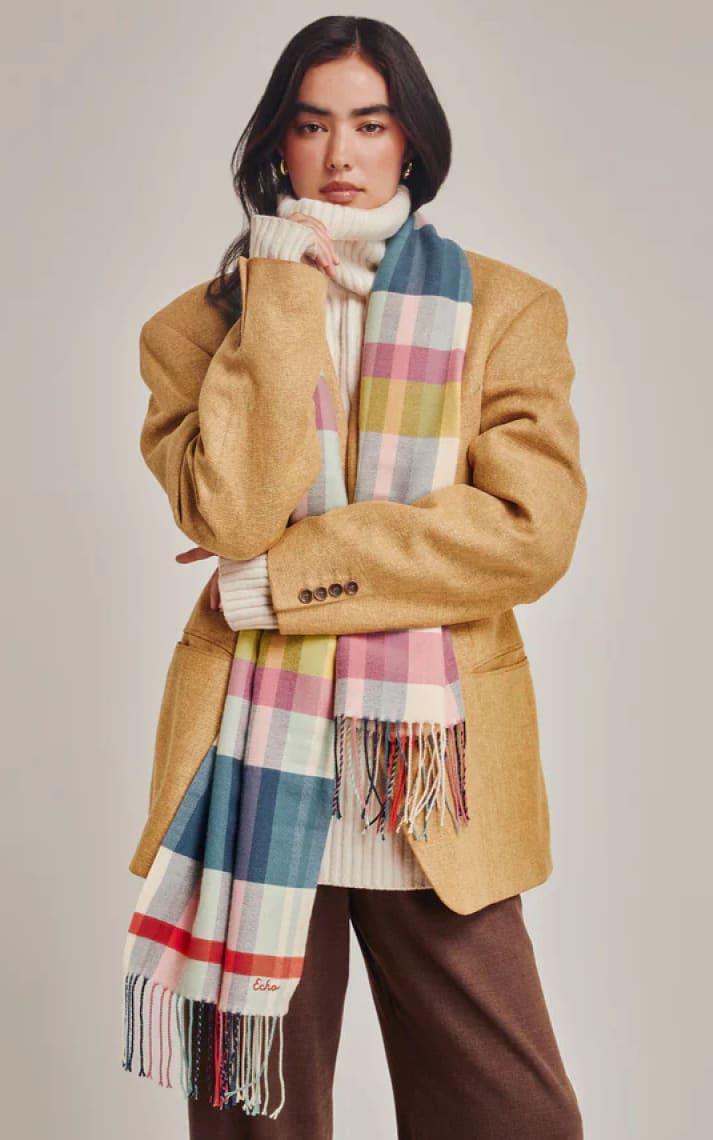 Echo-Central Park Plaid Scarf - Cold Weather Accessories