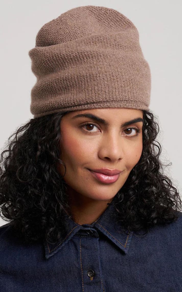 Echo - Crosby Wool and Cashmere Hat - Capuccino - Cold