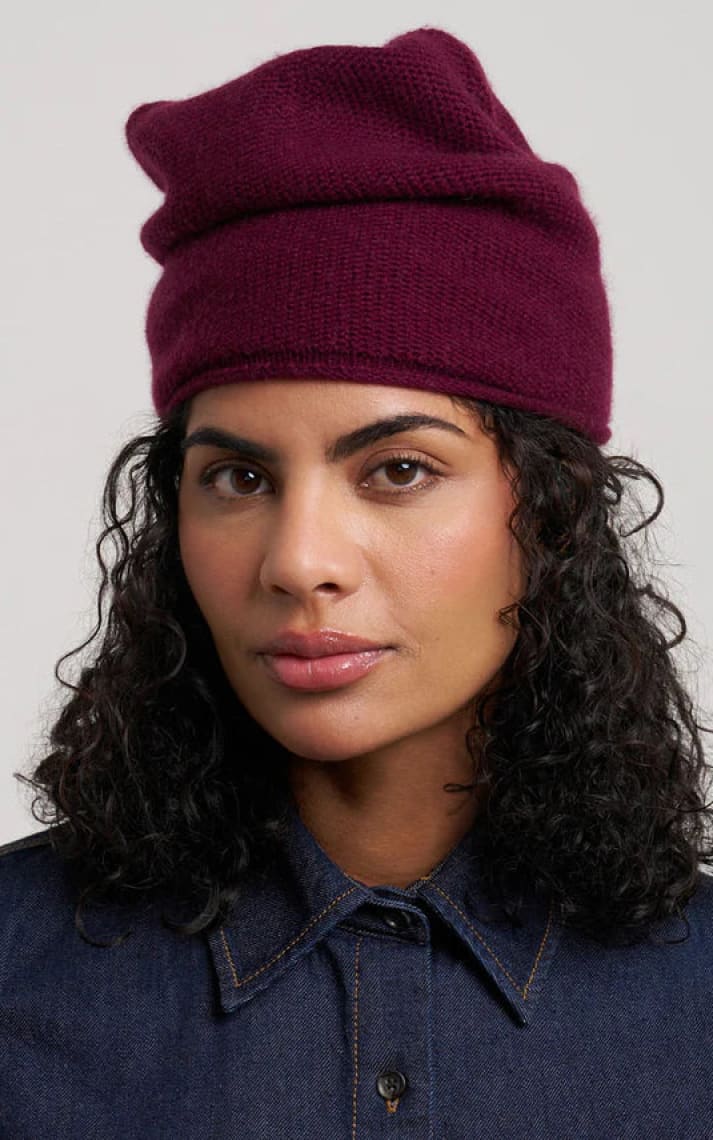 Echo - Crosby Wool and Cashmere Hat - Fig - Cold Weather