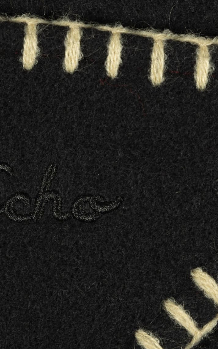 Echo- Oversized Triangle Wrap in Black - Cold Weather