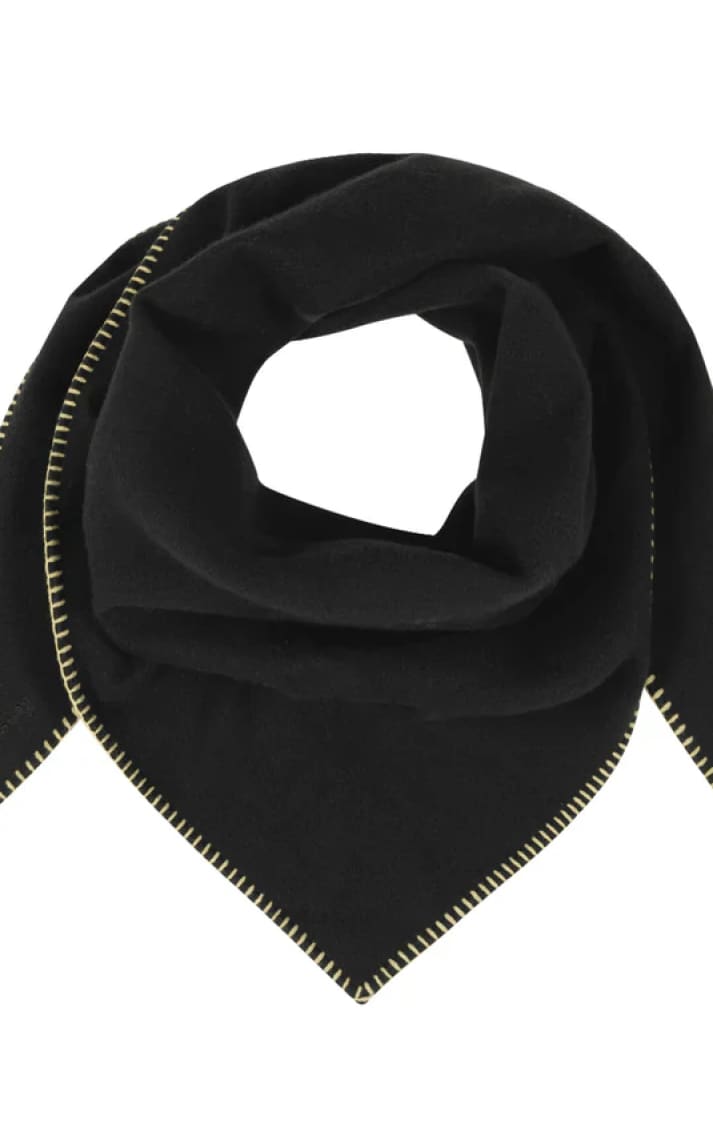 Echo- Oversized Triangle Wrap in Black - Cold Weather