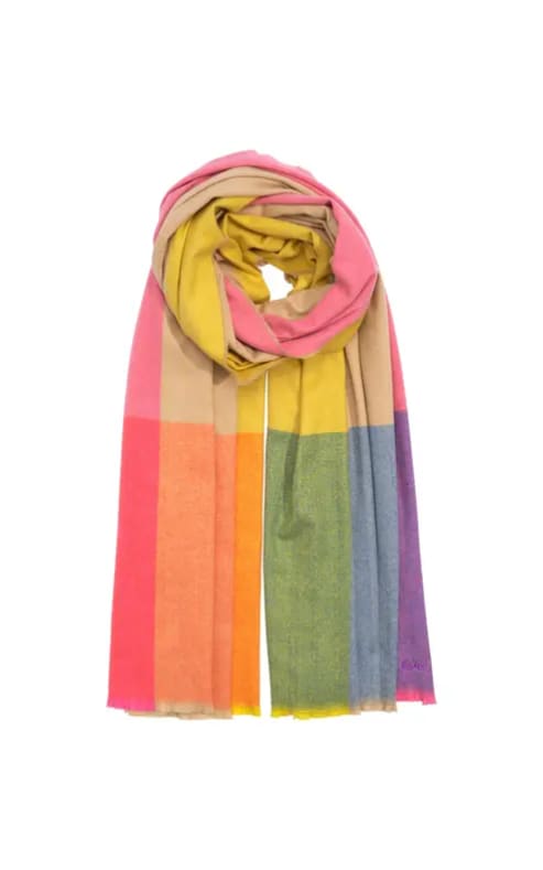 Echo- Colorblock Blanket Wrap - Scarf