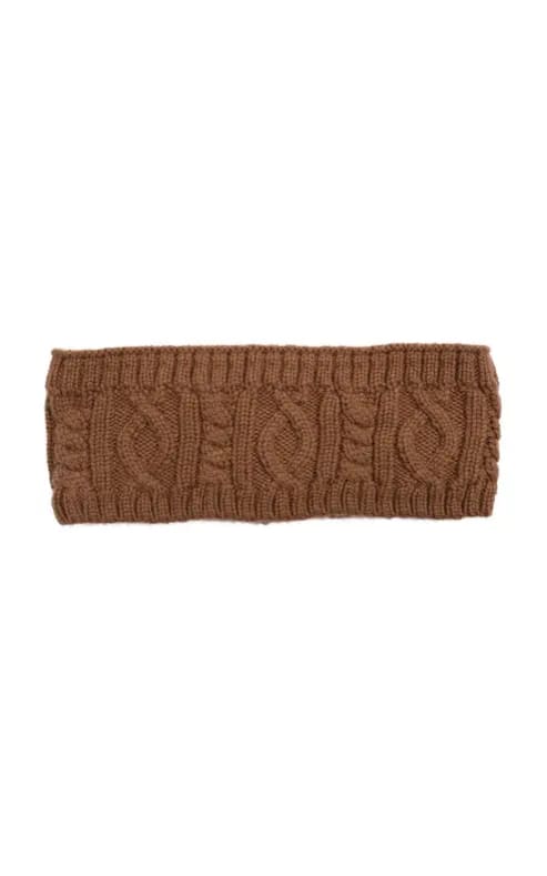 Echo- Mixed Cable Headband - Brown - accessories