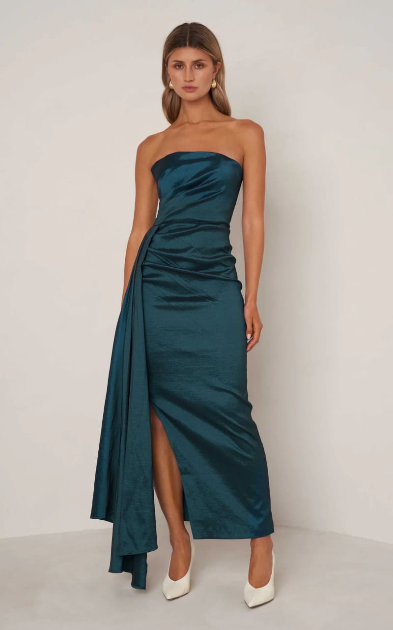 elle zeitoune- Paulina Gown in Emerald Green - Dress