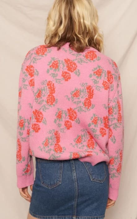 En Crème - Clairo Rose Sweater - sweater