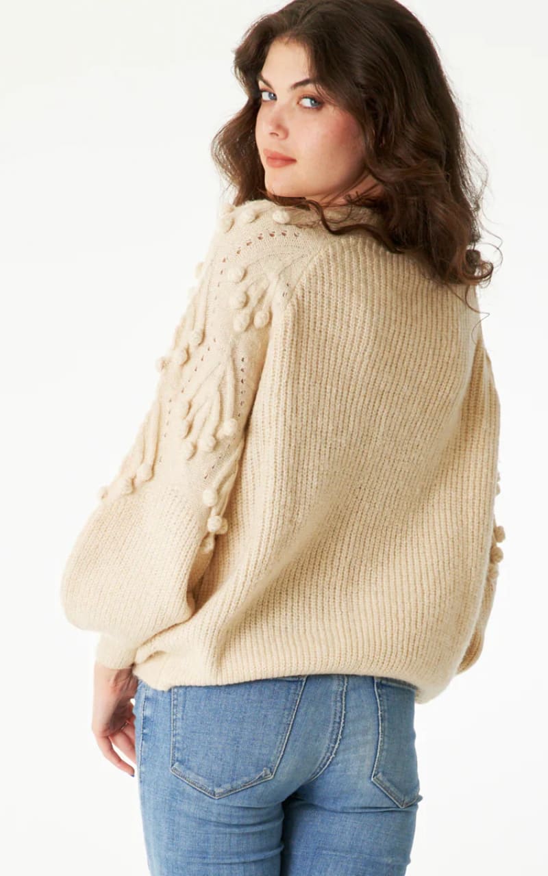 En Crème - Snowflake Pom Sweater - sweater