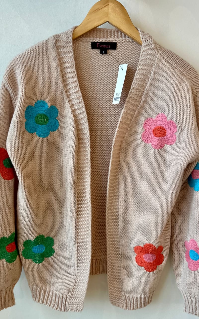 EVIDENCE- Flower Draping Cardigan - cardigan