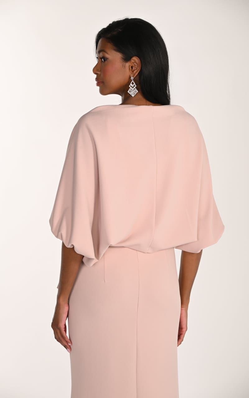 Frank Lyman- Faux Wrap Floor Length Dress in Petal Frank Lyman- Faux Wrap Floor Length Dress in Petal