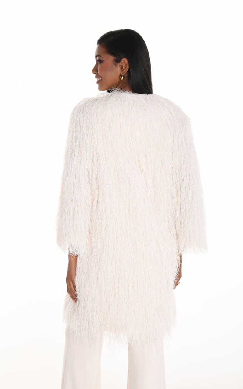 Frank Lyman- Textured Feather Jacket - JACKET