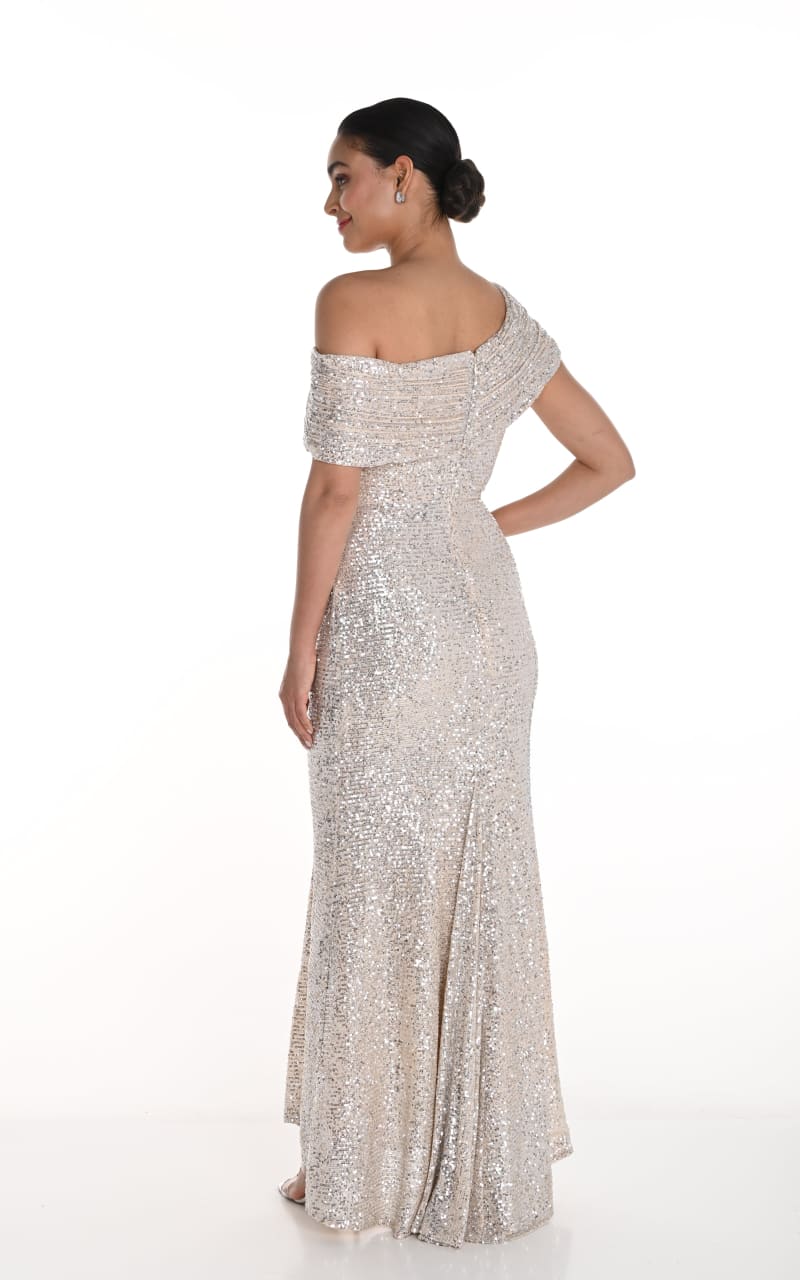 Frank Lyman- Sequin Gown in Champagne - DRESS