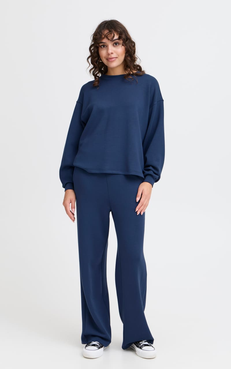 Fransa- Aurora Pullover in Navy Blazer - SWEATER &