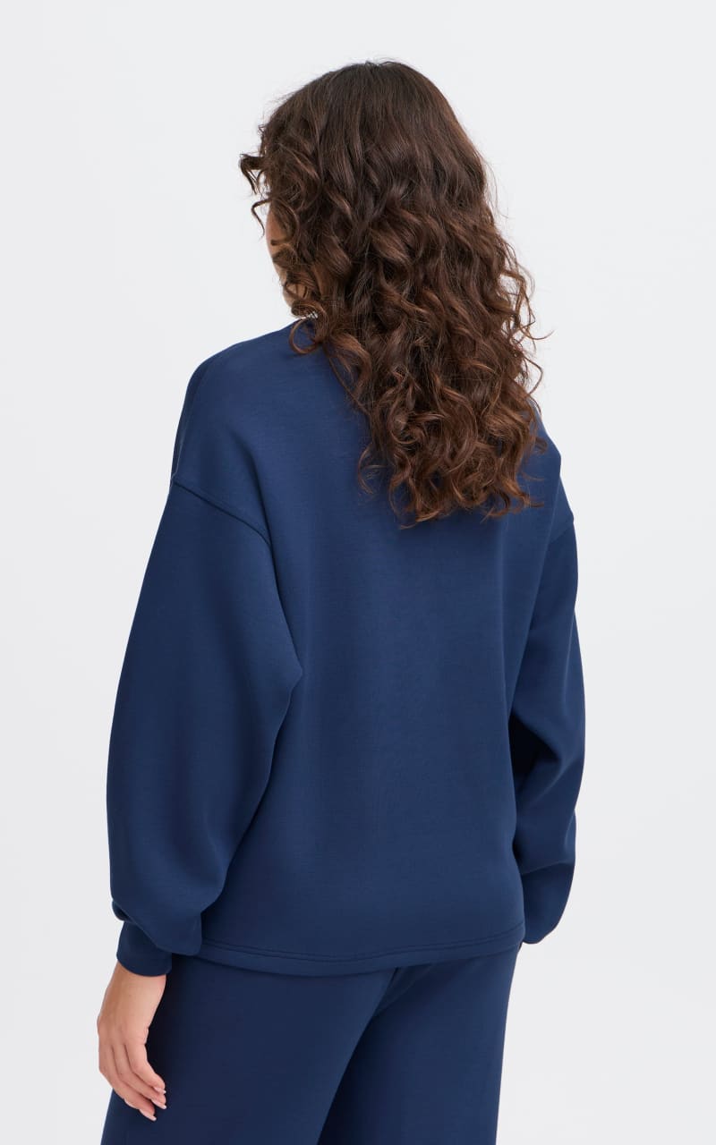 Fransa- Aurora Pullover in Navy Blazer - SWEATER &