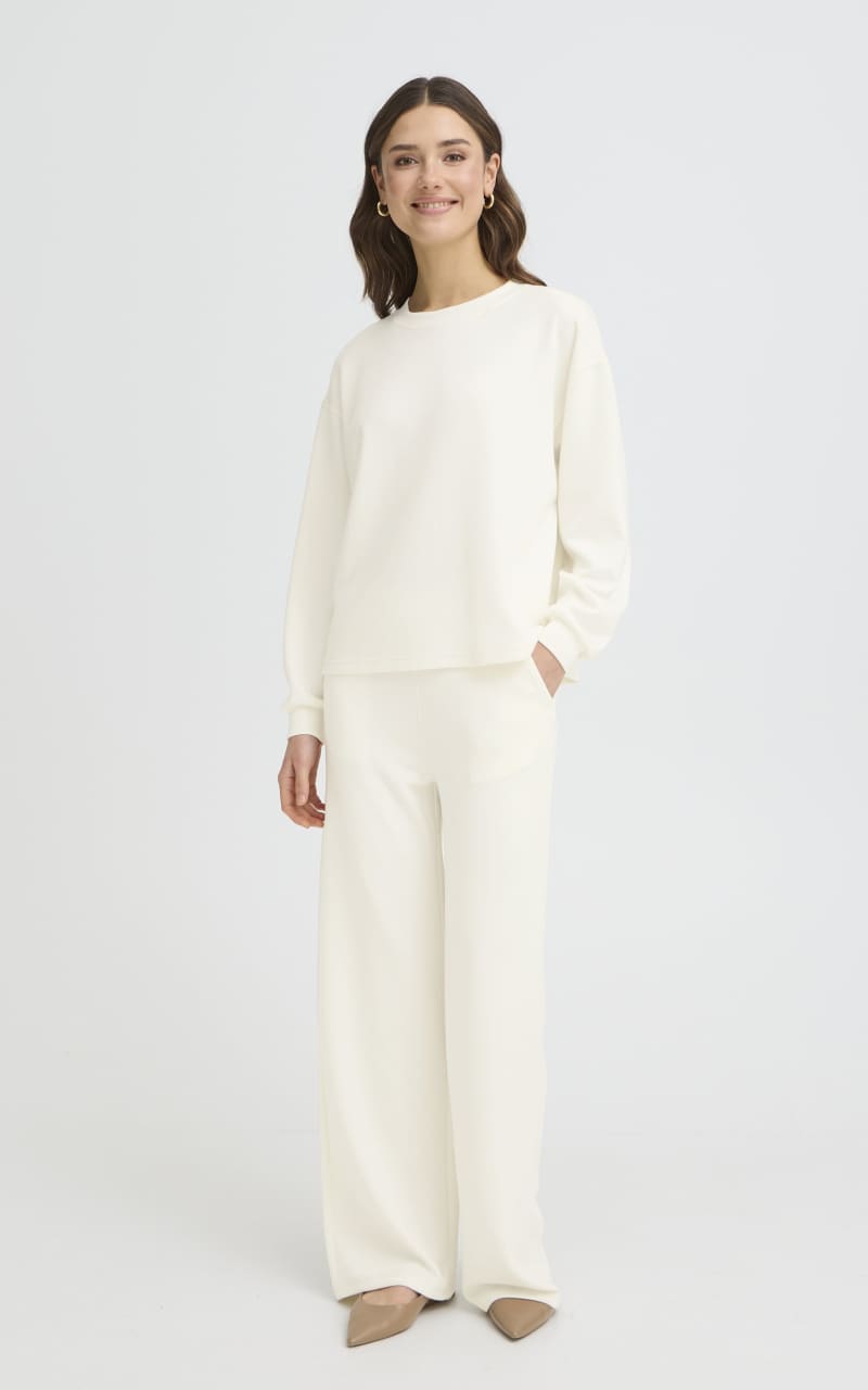 Fransa- Aurora Pullover in Whisper White - SWEATER &