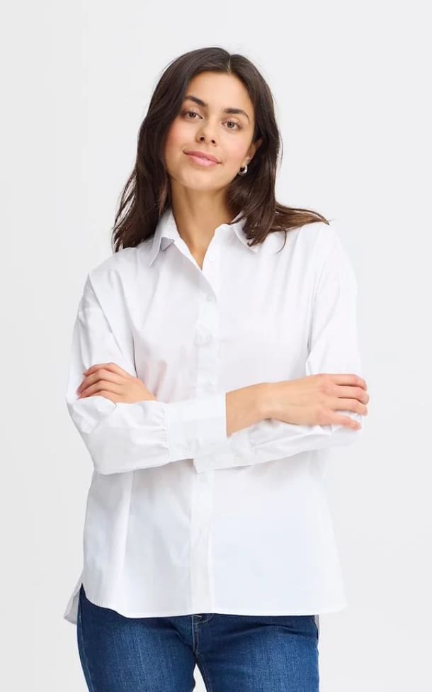 Fransa- Button Up Blouse - Blouses & Tops