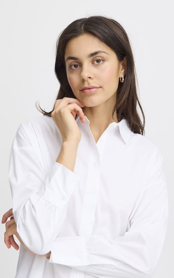 Fransa- Button Up Blouse - Blouses & Tops