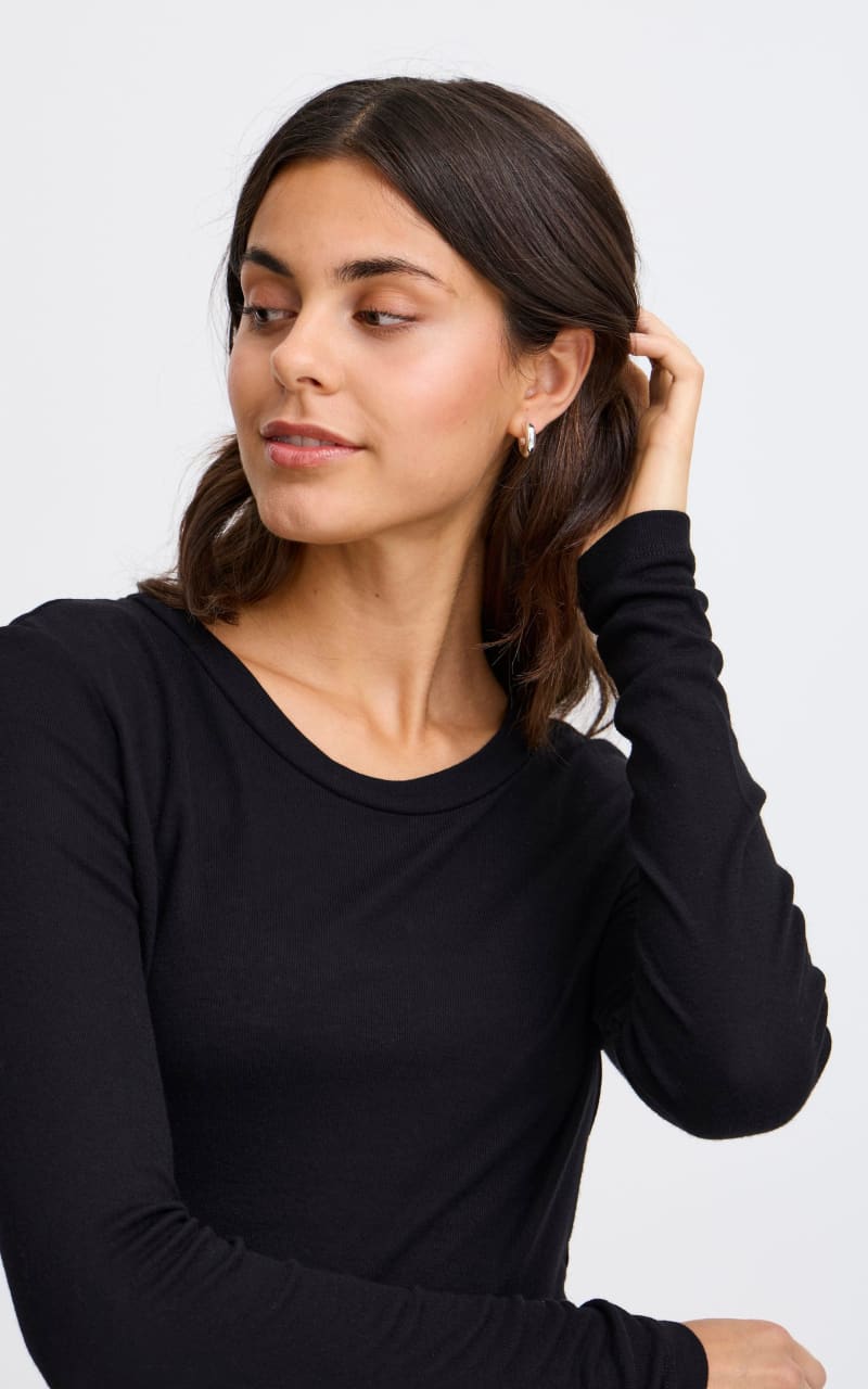 Fransa- Soffi Long Sleeve Tee - Shirts & Tops