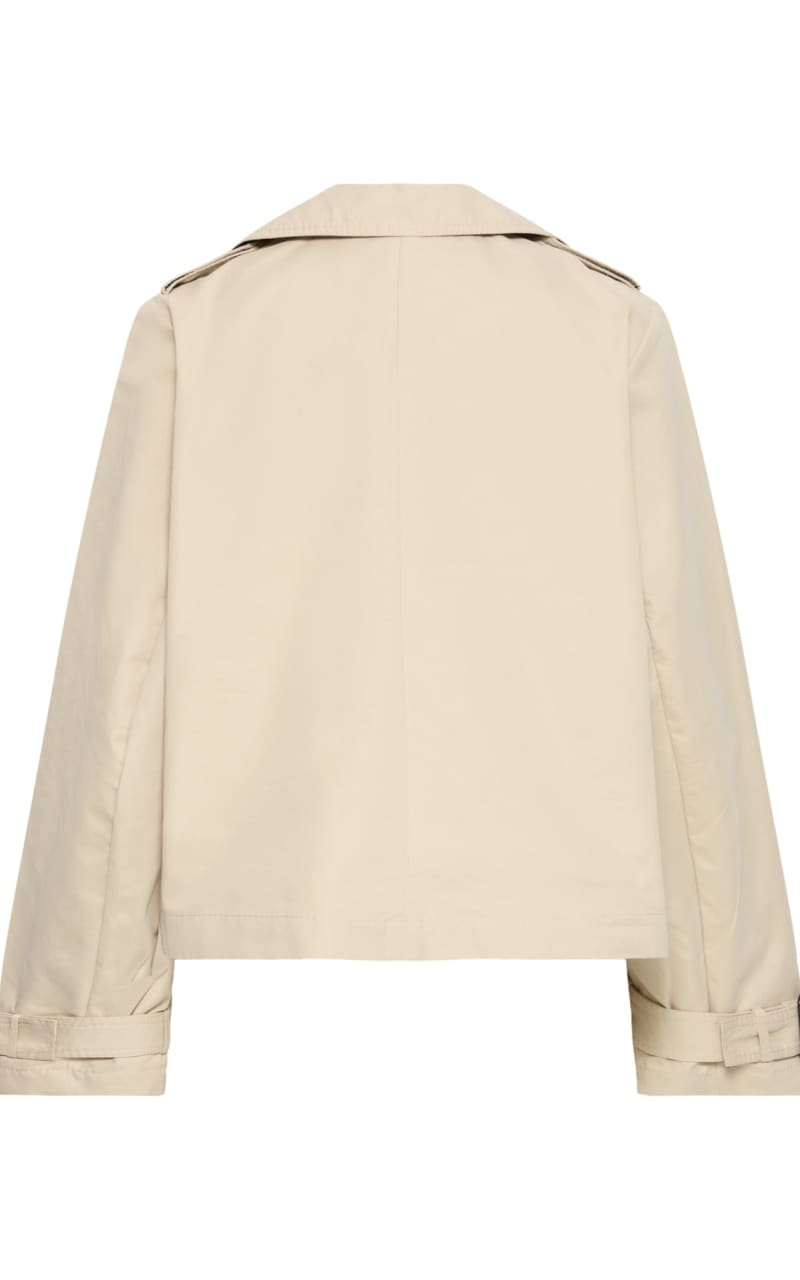 Fransa- Tara Cropped Trench in Oxford Tan - Outerwear