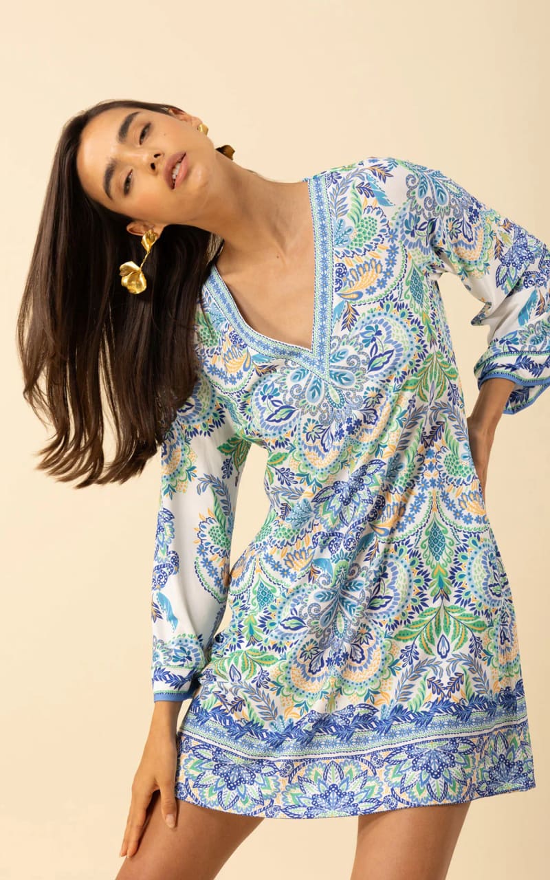 Hale Bob- Aila Jersey Dress in Blue - DRESS