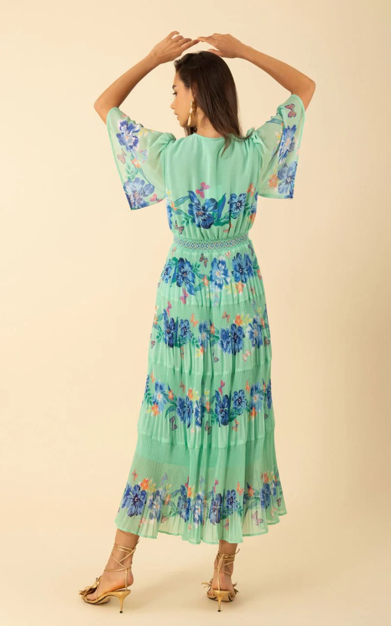 Hale Bob- Angie Chiffon Maxi Dress in Mint - DRESS