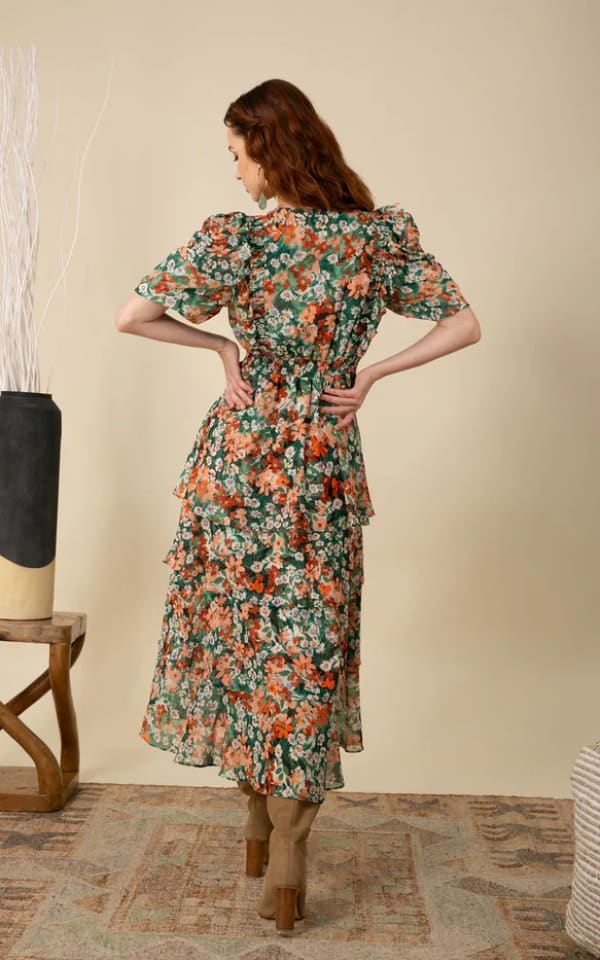 Hale Bob- Dream Tiered Chiffon Dress