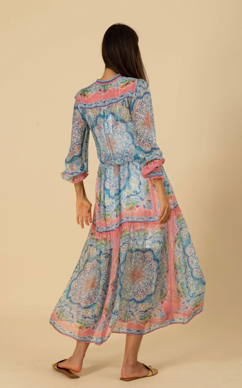 Hale Bob- Halo Chiffon Maxi Dress in Pink - DRESS
