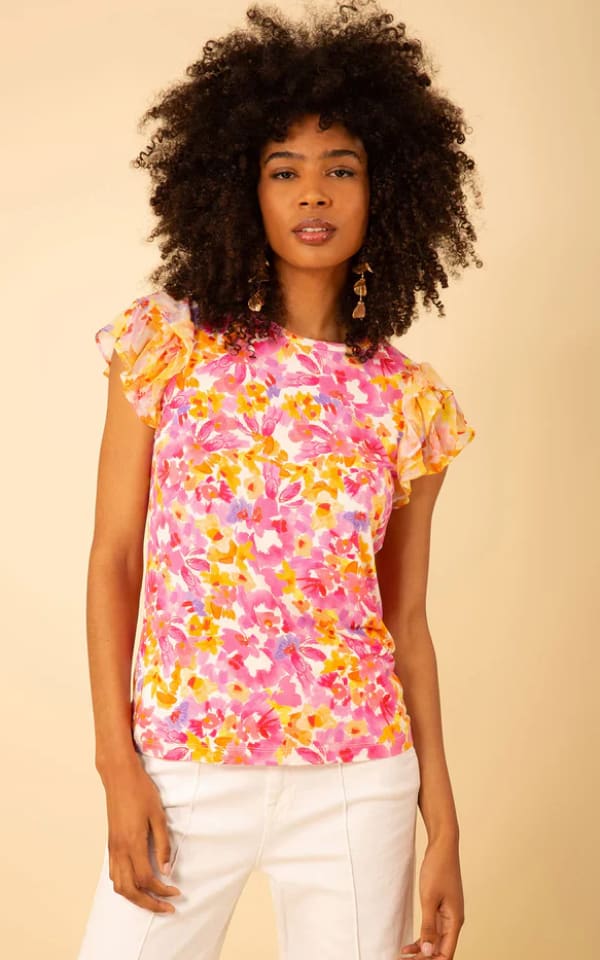 Hale Bob- Kali Jersey Top - Pink / XS - Shirts & Tops