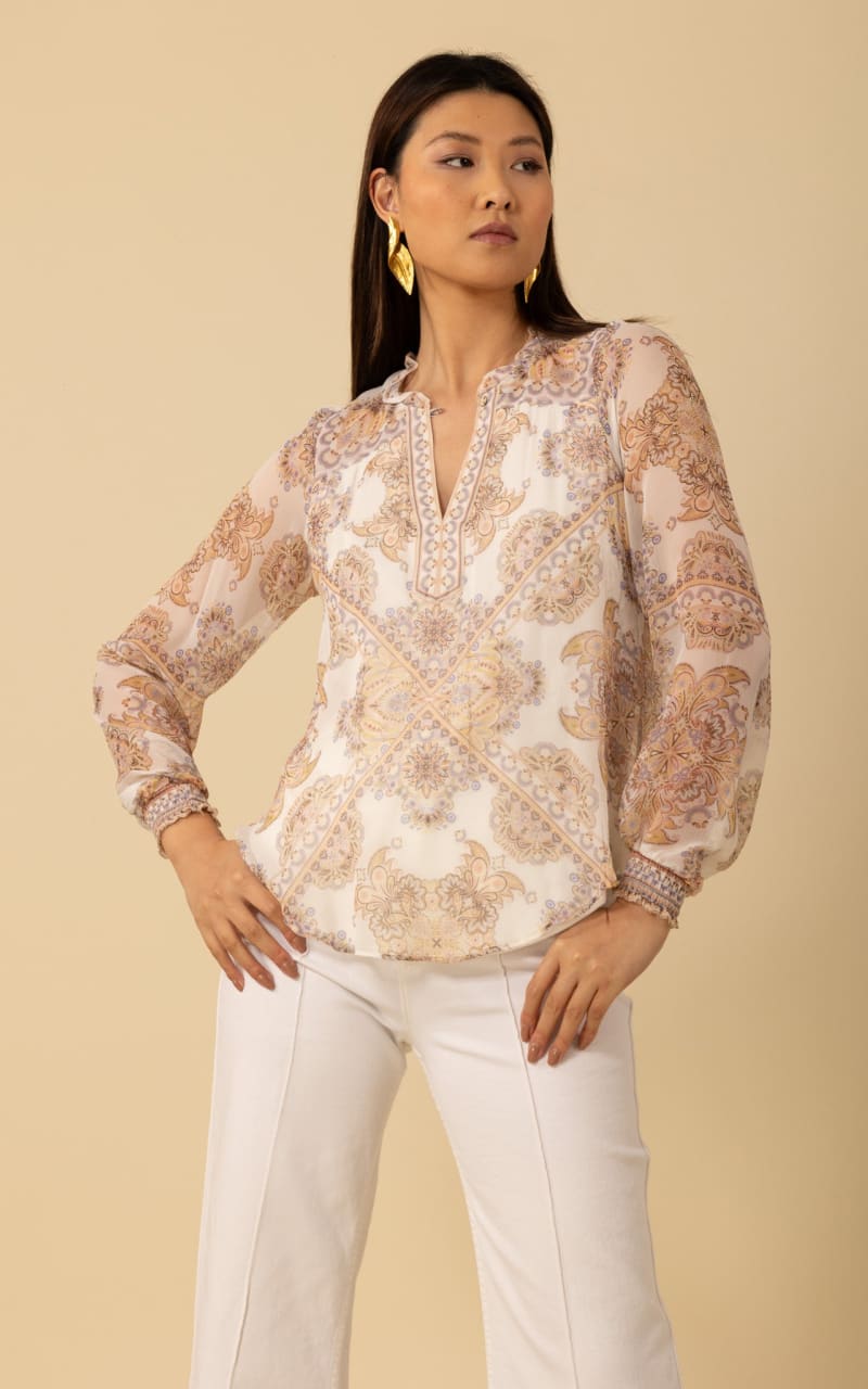 Hale Bob- Long Sleeve Blouse