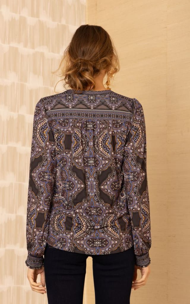 Hale Bob- Scout Blouse in Black - Blouses & Tops