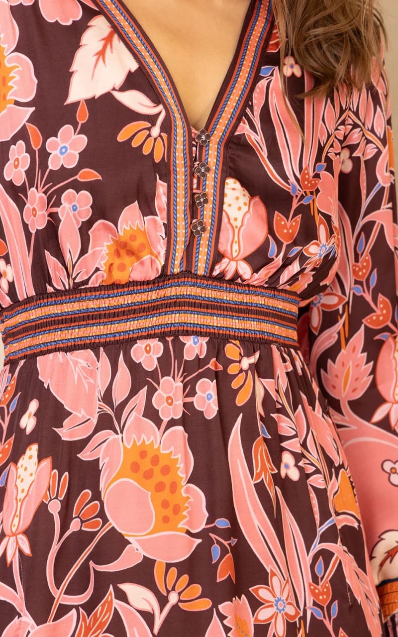 Hale Bob- Ella Charmeuse Dress in Pink - DRESS