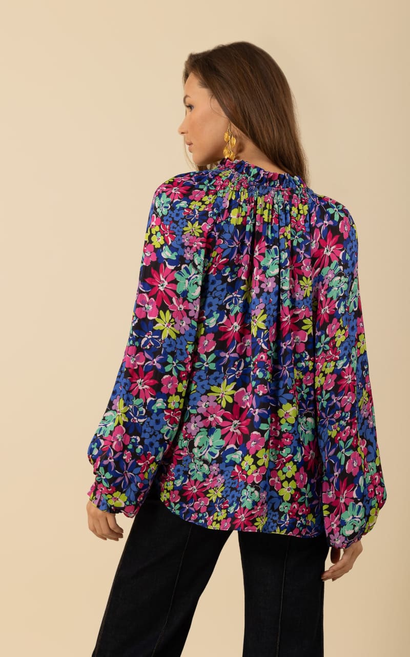 Hale Bob - Floral Bishop Sleeve Blouse