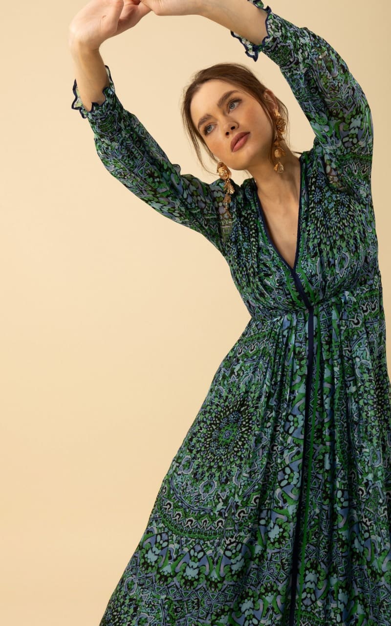 Hale Bob - Jennifer Long Sleeve Maxi Dress - DRESS