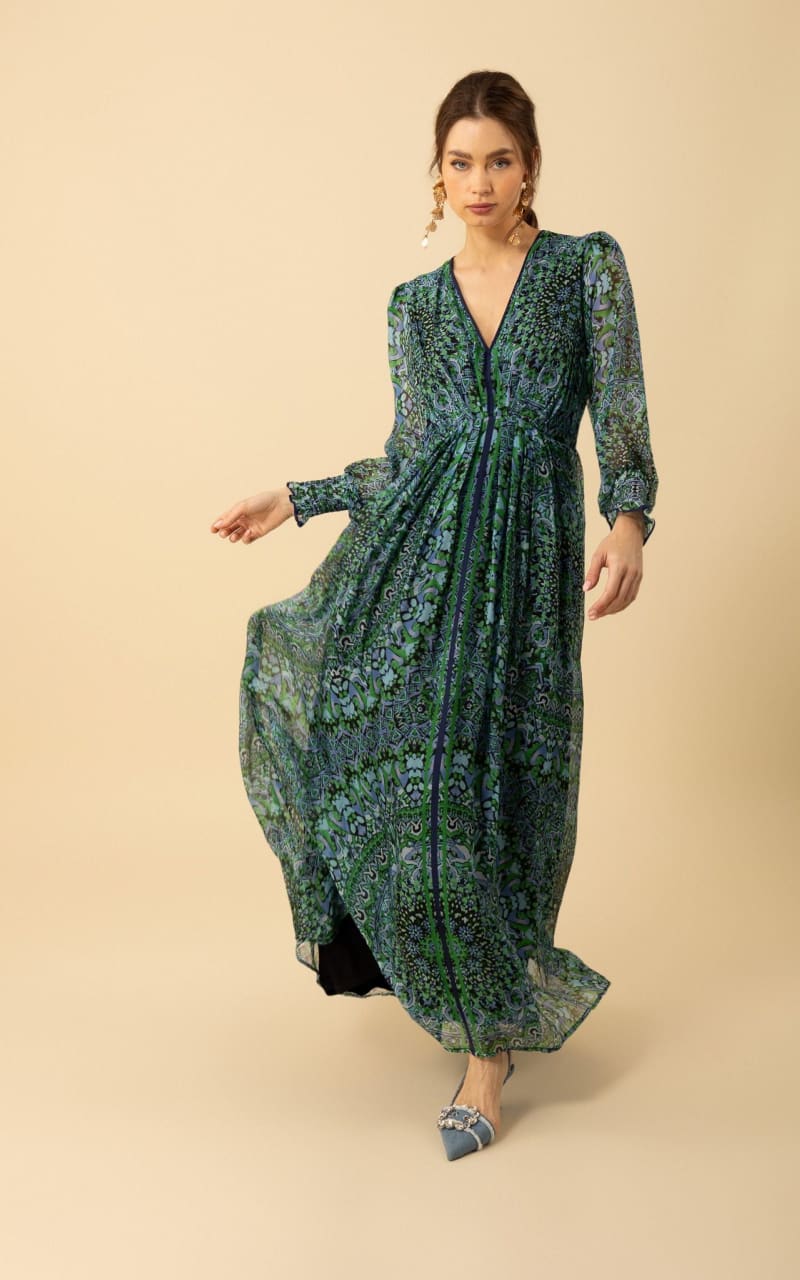 Hale Bob - Jennifer Long Sleeve Maxi Dress - DRESS